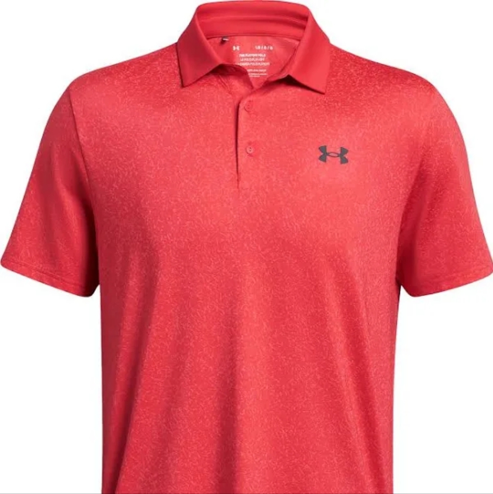 Under Armour Men's Playoff 3.0 Coral Jacquard Golf Polo